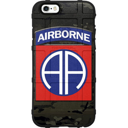 US Army 82nd Airborne Division Patch Red/Blue Custom Printed Case Design for Apple, Samsung, Google & Motorola Phone Models