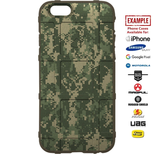 Green Digital Camouflage Custom Printed Case Design for Apple, Samsung, Google & Motorola Phone Models