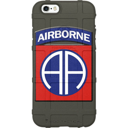 US Army 82nd Airborne Division Patch Red/Blue Custom Printed Case Design for Apple, Samsung, Google & Motorola Phone Models