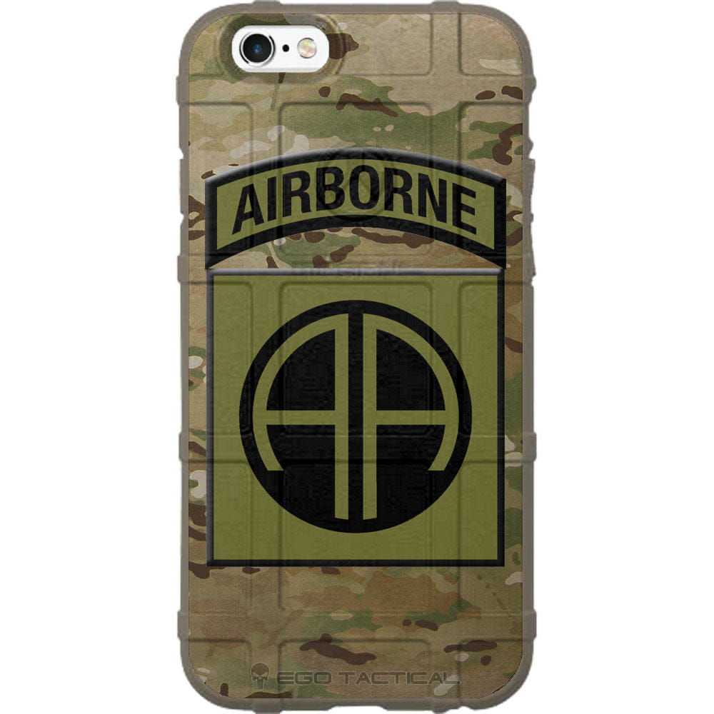 US Army 82nd Airborne Division Patch O.D. Green/Black Custom Printed Case Design for Apple, Samsung, Google & Motorola Phone Models