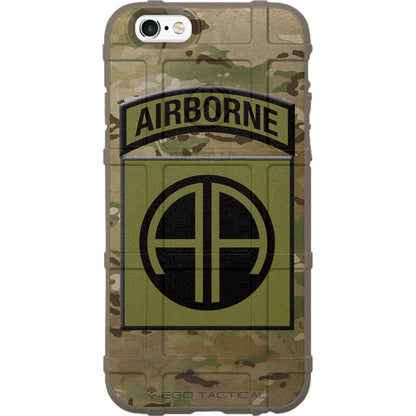 US Army 82nd Airborne Division Patch O.D. Green/Black Custom Printed Case Design for Apple, Samsung, Google & Motorola Phone Models
