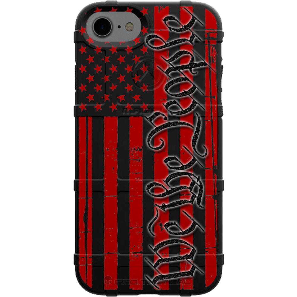 We the People Assaulting Forward Tattered Subdued Flag Custom Printed Case Design for Apple, Samsung, Google & Motorola Phone Models