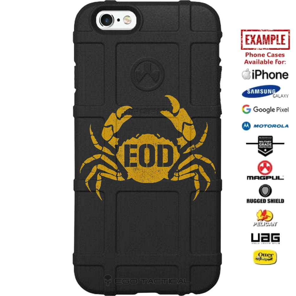 EOD Explosive Ordnance Disposal Crab Badge Logo Custom Printed Case Design for Apple, Samsung, Google & Motorola Phone Models
