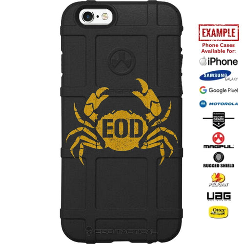 EOD Explosive Ordnance Disposal Crab Badge Logo Custom Printed Case Design for Apple, Samsung, Google & Motorola Phone Models