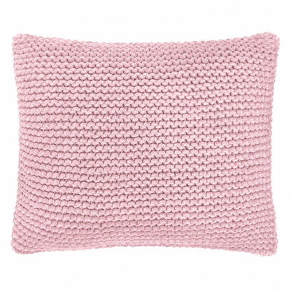Knitted Square Cushion | POWDER PINK