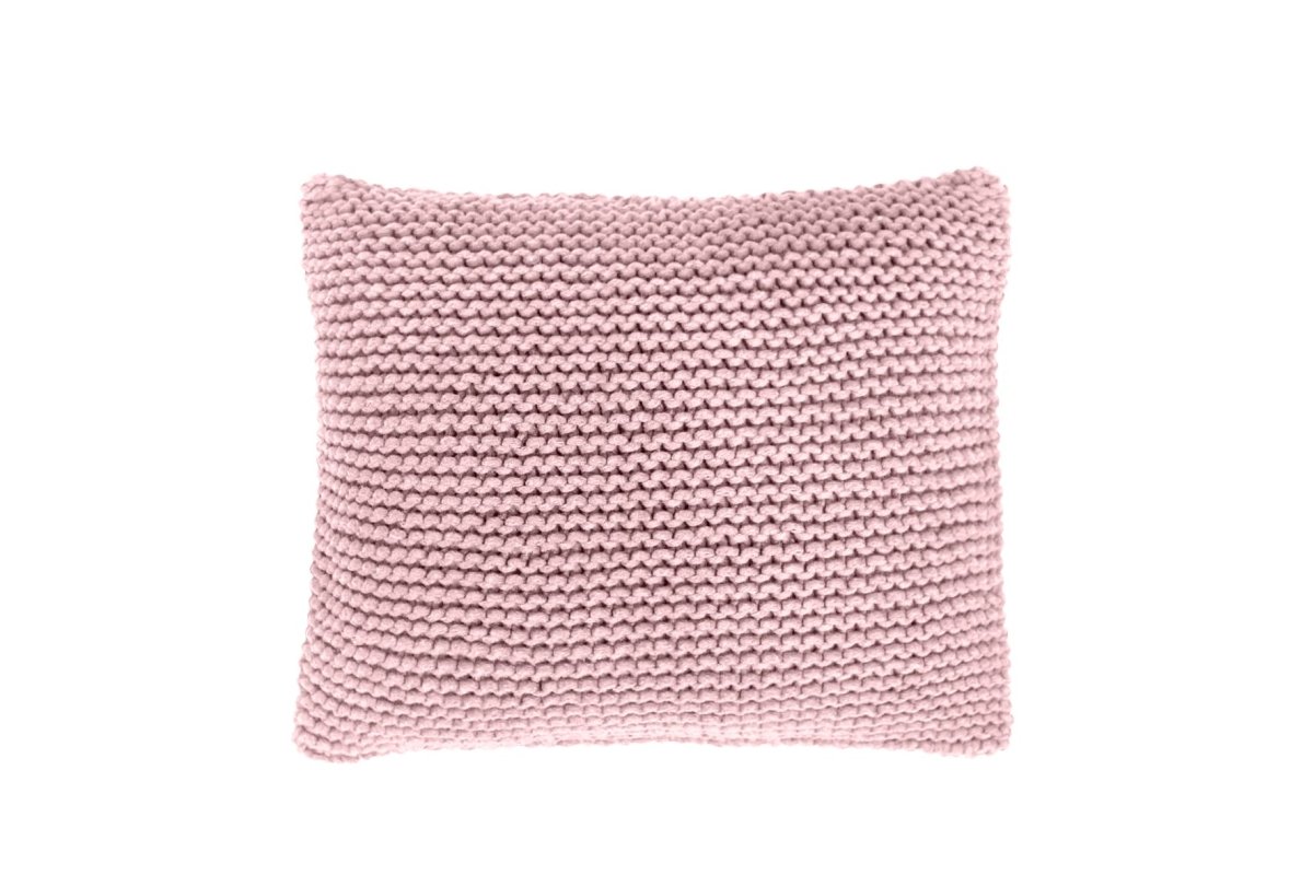 Knitted Square Cushion | POWDER PINK