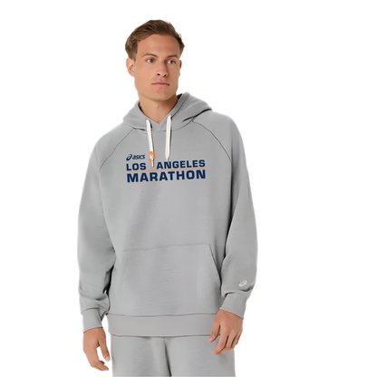 2027 ASICS Los Angeles Marathon - ASICS Unisex Fleece Relaxed Pullover Hoodie Grey Heather (2031F470) (LA27-04)