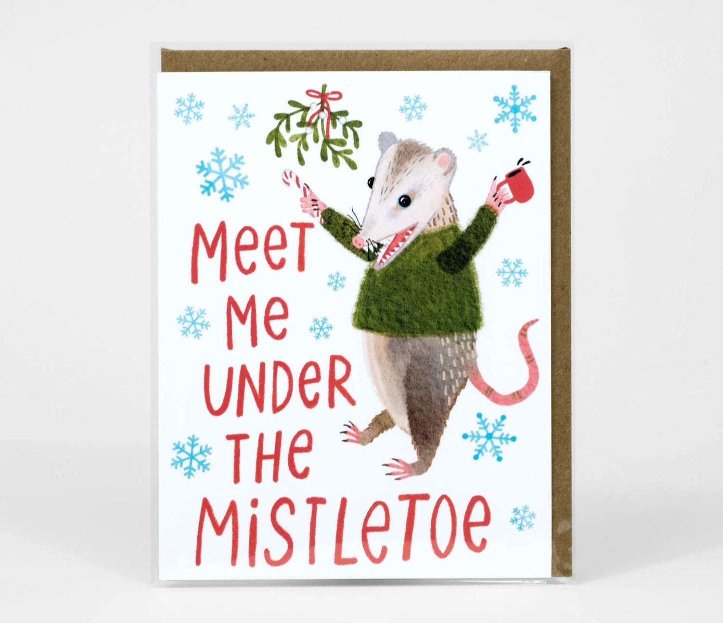 Meet Me Under The Mistletoe Greeting Card