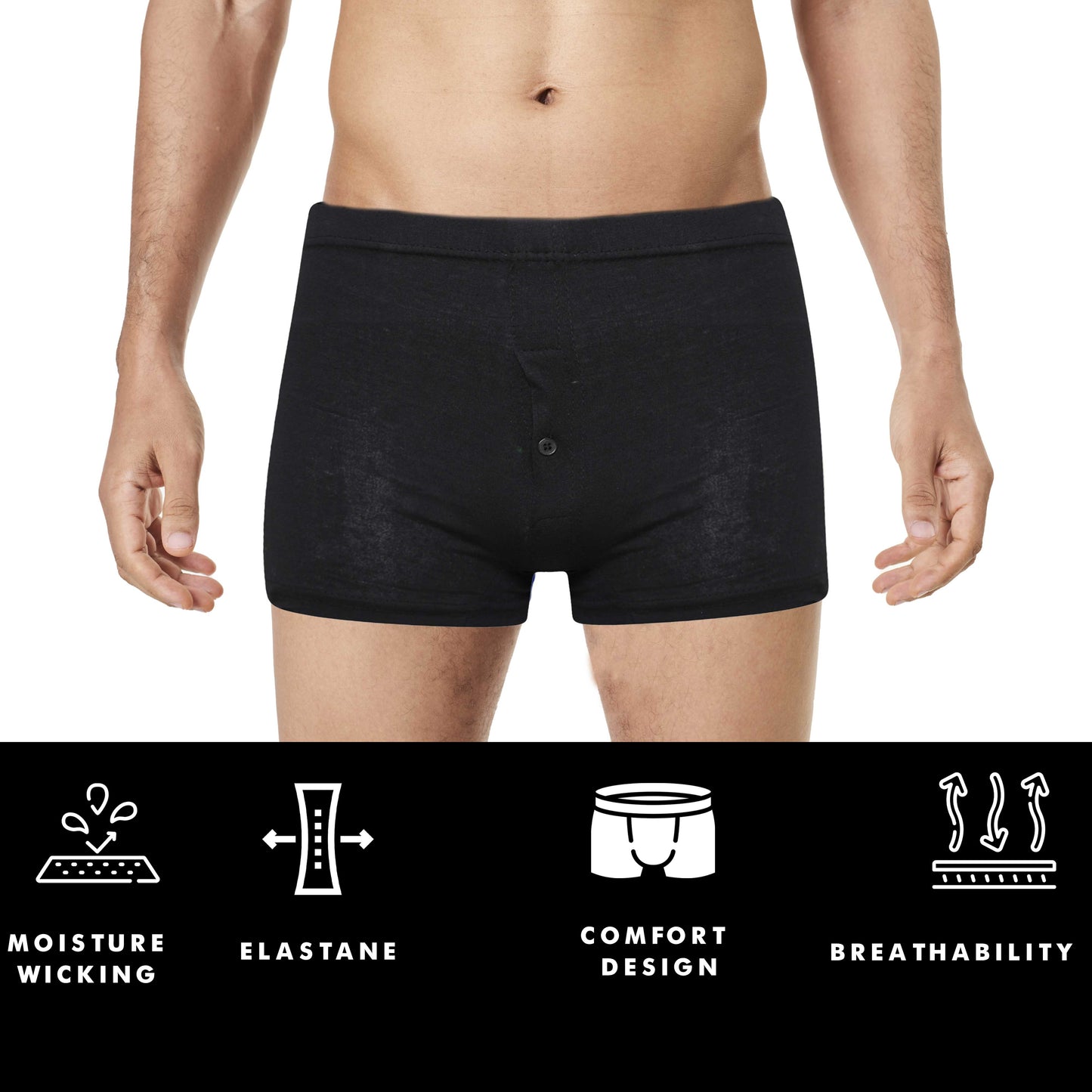 Sock Stack Pack Of 5 Mens Jersey Plus Size Boxer Shorts Cotton Classic Fit Breathable Button Fly Design Underwear 2XL To 6XL