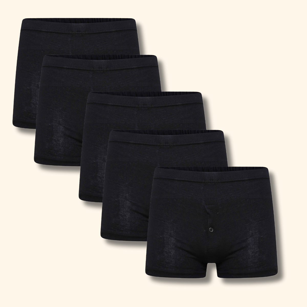 Sock Stack Pack Of 5 Mens Jersey Plus Size Boxer Shorts Cotton Classic Fit Breathable Button Fly Design Underwear 2XL To 6XL