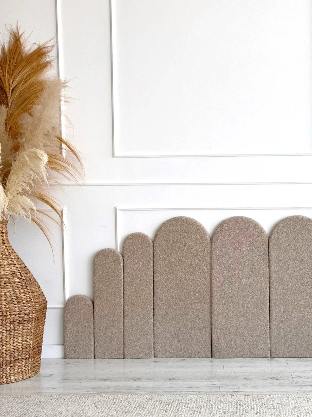 Monio - Upholstered Wall Panel Fence - Beige Boucle
