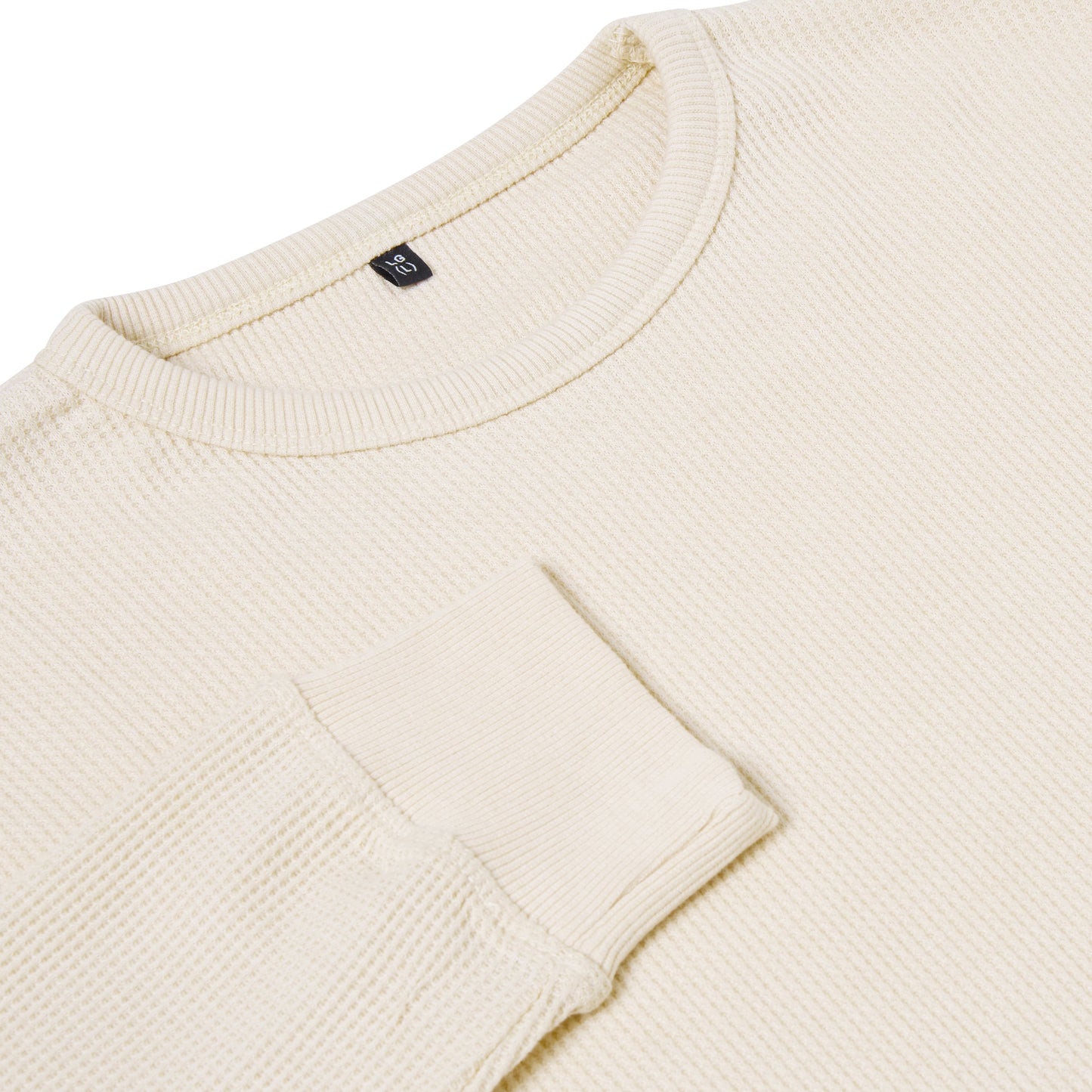 One Brand Crew Neck Waffle Knit T-Shirt