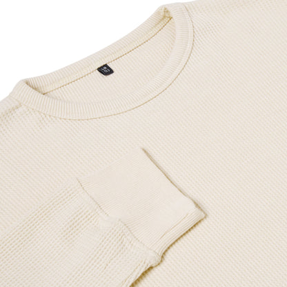 One Brand Crew Neck Waffle Knit T-Shirt