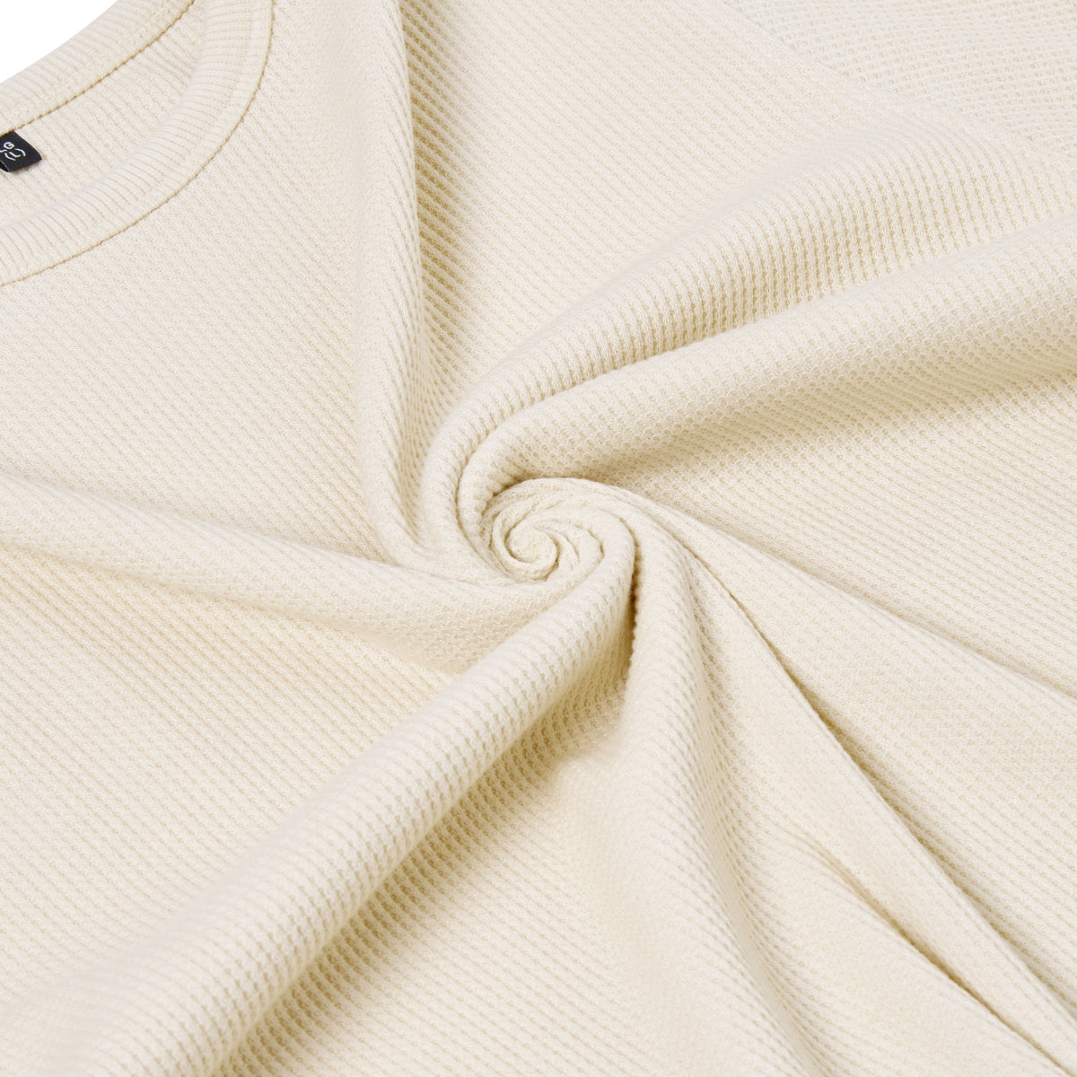 One Brand Crew Neck Waffle Knit T-Shirt