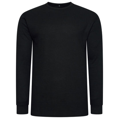 One Brand Crew Neck Waffle Knit T-Shirt