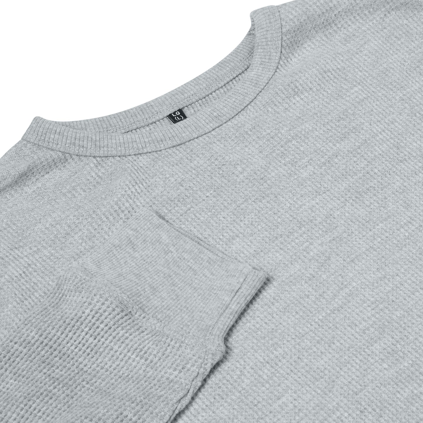 One Brand Crew Neck Waffle Knit T-Shirt
