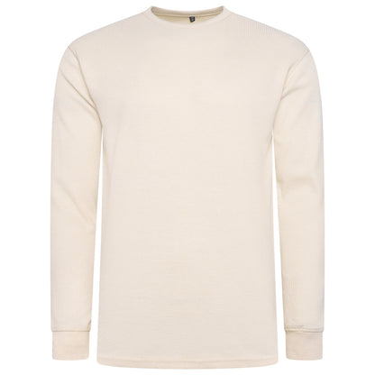 One Brand Crew Neck Waffle Knit T-Shirt