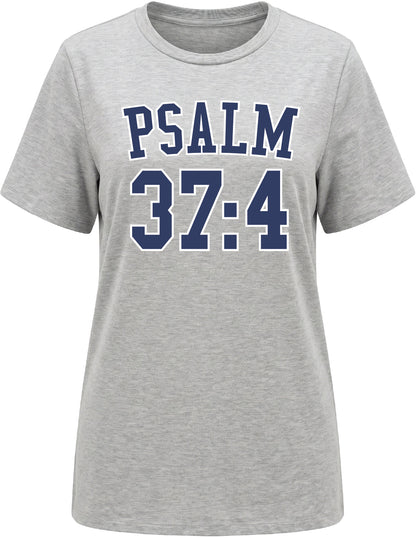Psalms 37:4 Graphic Tee in Grey