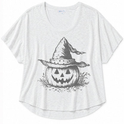 Spellbound Pumpkin Graphic Tee in White