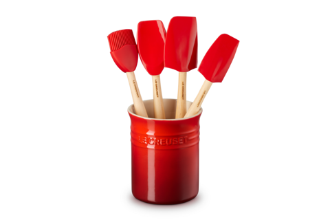 Le Creuset - Classic Utensil Crock with 5 Craft Spatulas