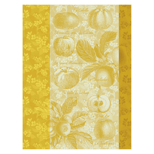 Le Jacquard Francais Tea Towel - Pommes à Croquer Yellow