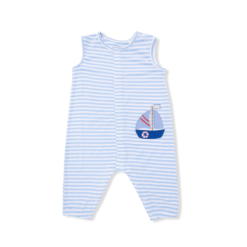 Bubbly Sailboat Sleeveless Romper