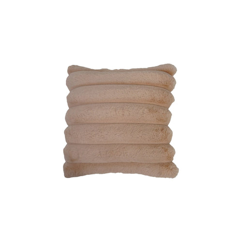 18" Blush Faux Fur Pillow